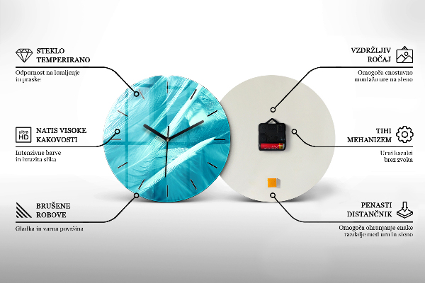 Orologio rotondo in vetro Granchio etnico