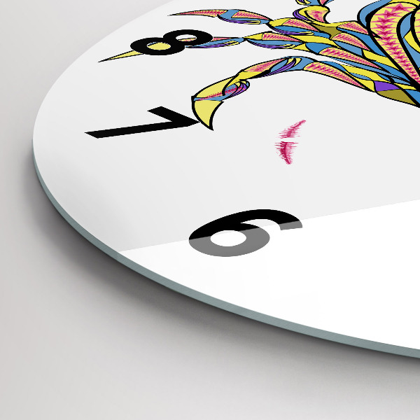 Orologio rotondo in vetro Granchio etnico
