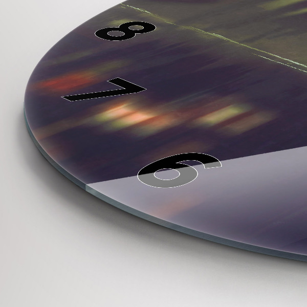 Orologio rotondo in vetro Persone con ombrelli