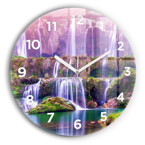 Orologio rotondo in vetro Cascata Jiulong Cina