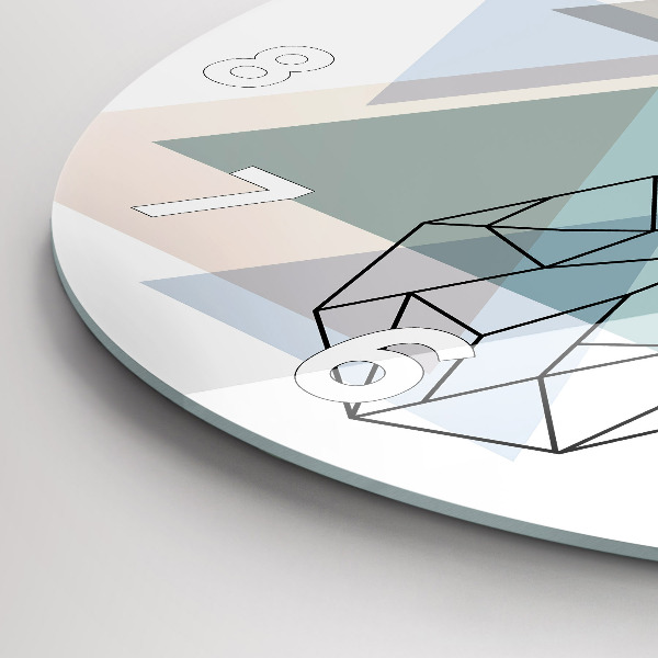 Orologio rotondo in vetro Renna stile scandinavo