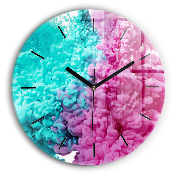 Orologio rotondo in vetro Arte moderna - macchie