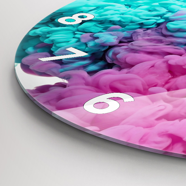 Orologio rotondo in vetro Arte moderna - macchie