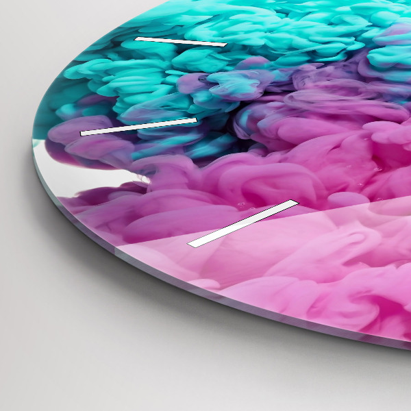 Orologio rotondo in vetro Arte moderna - macchie