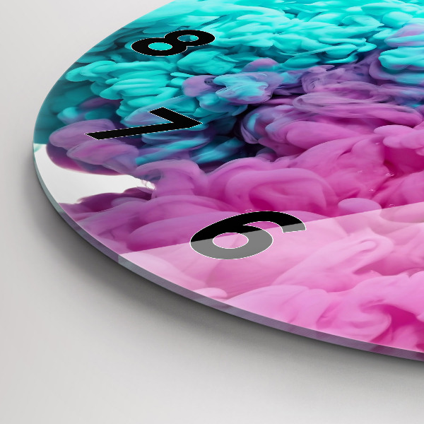 Orologio rotondo in vetro Arte moderna - macchie