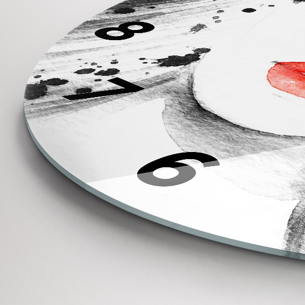 Orologio rotondo in vetro Donna con cappello