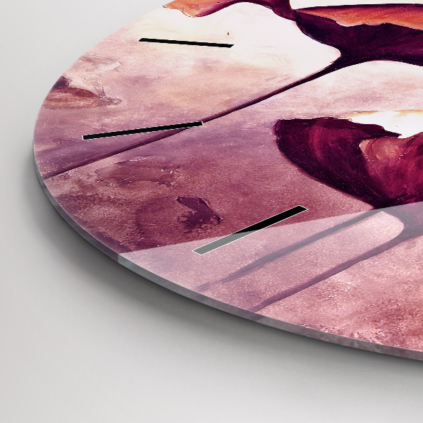 Orologio rotondo in vetro Papaveri in fiore