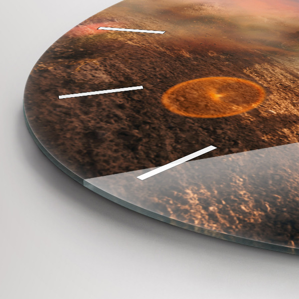 Orologio rotondo in vetro Uomo in motocicletta