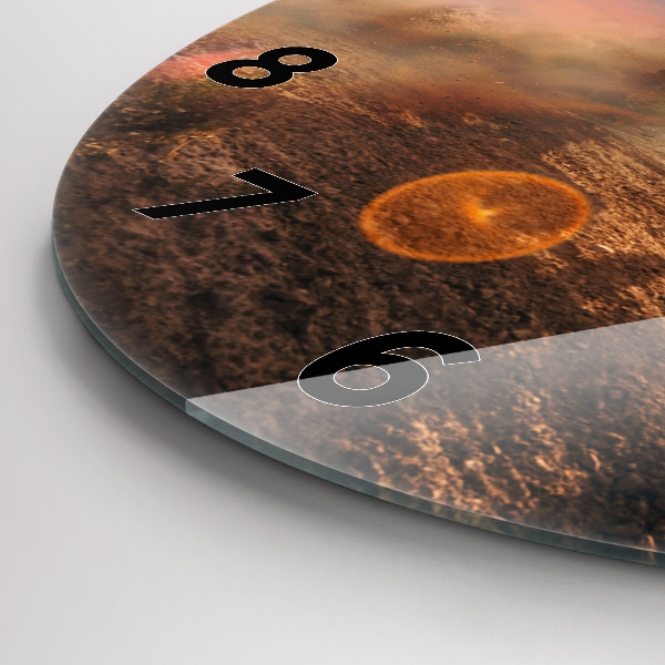 Orologio rotondo in vetro Uomo in motocicletta