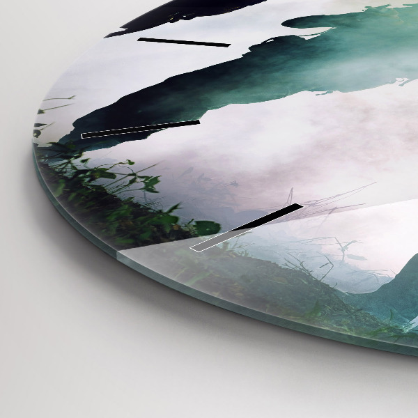 Orologio rotondo in vetro Soldati dell'esercito nella foresta