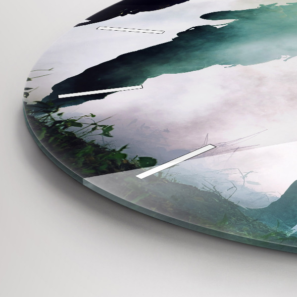 Orologio rotondo in vetro Soldati dell'esercito nella foresta