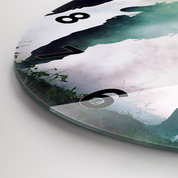 Orologio rotondo in vetro Soldati dell'esercito nella foresta