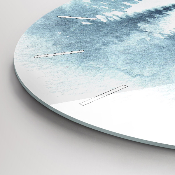 Orologio rotondo in vetro Foresta invernale