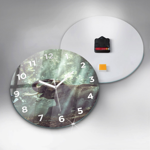 Orologio rotondo in vetro Un ragazzo sta leggendo un libro