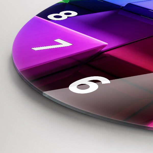 Orologio rotondo Cubi colorati