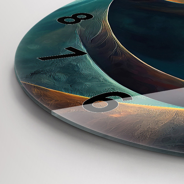 Orologio rotondo in vetro Cascata che scorre