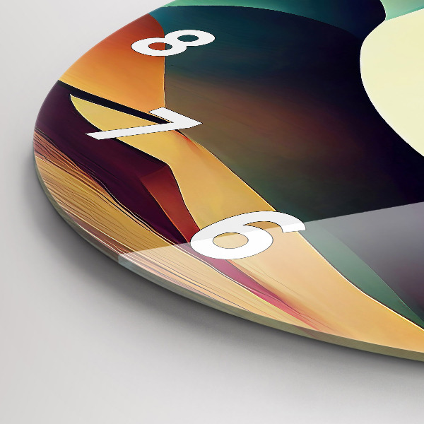 Orologio rotondo in vetro Sfondo di linee astratte