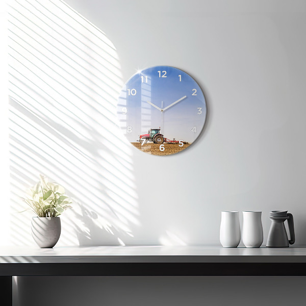 Orologio rotondo Contadino su un trattore