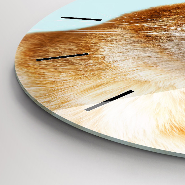 Orologio rotondo Gatto divertente con gli occhiali