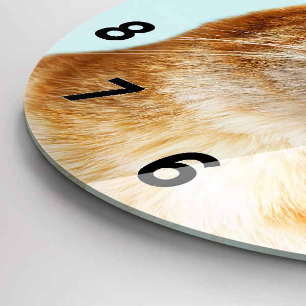 Orologio rotondo Gatto divertente con gli occhiali