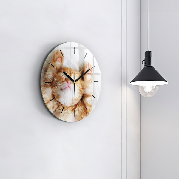 Orologio rotondo Gattino addormentato