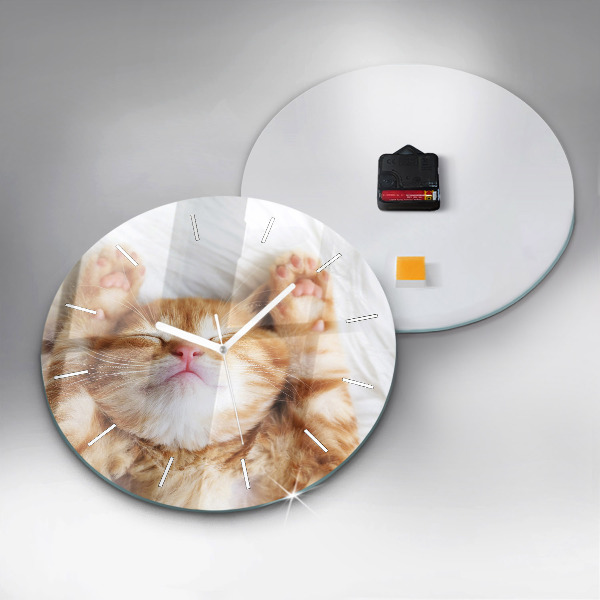 Orologio rotondo Gattino addormentato