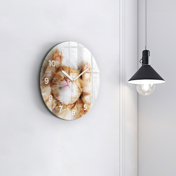 Orologio rotondo Gattino addormentato