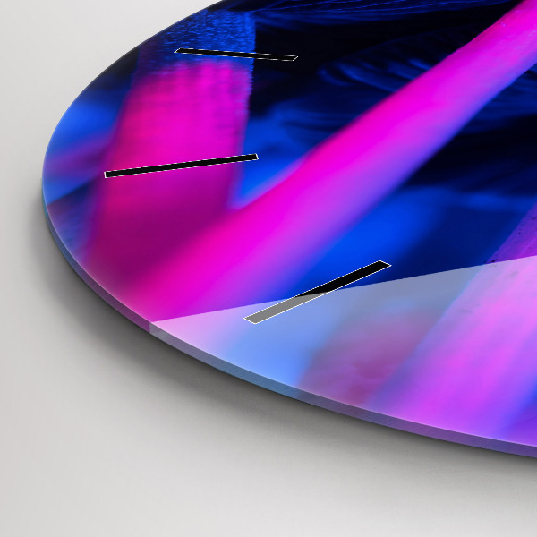 Orologio rotondo in vetro Funghi magici colorati