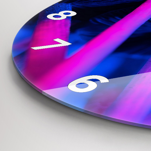 Orologio rotondo in vetro Funghi magici colorati