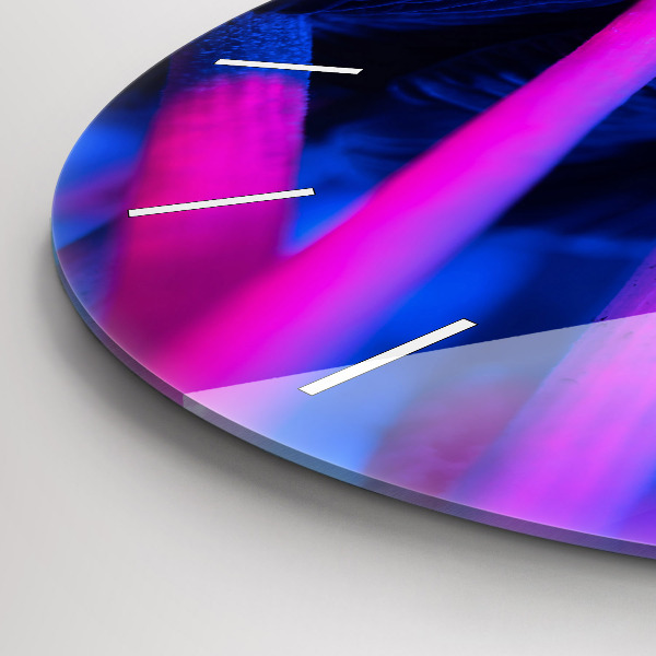 Orologio rotondo in vetro Funghi magici colorati