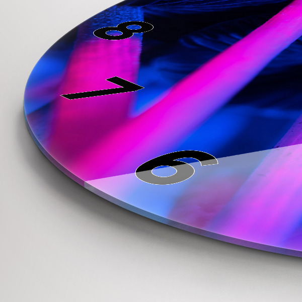 Orologio rotondo in vetro Funghi magici colorati