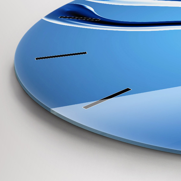 Orologio rotondo in vetro Astrazione liquida