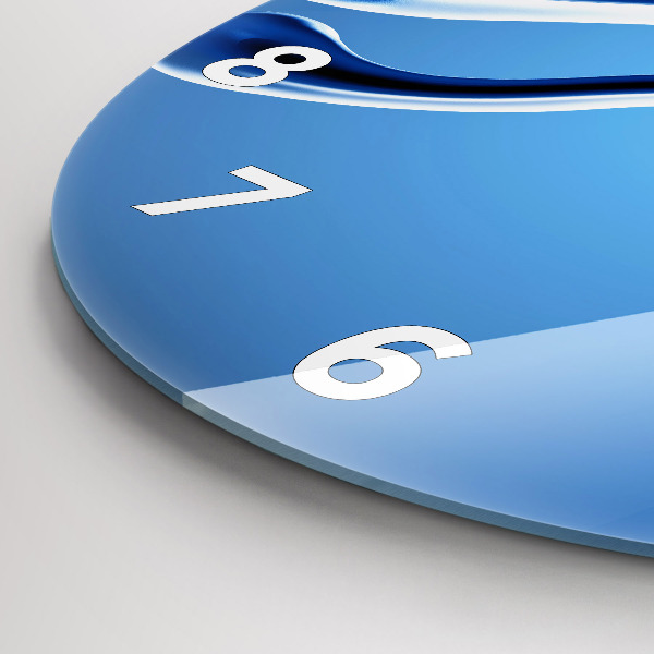 Orologio rotondo in vetro Astrazione liquida