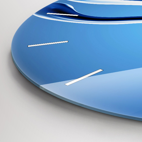 Orologio rotondo in vetro Astrazione liquida