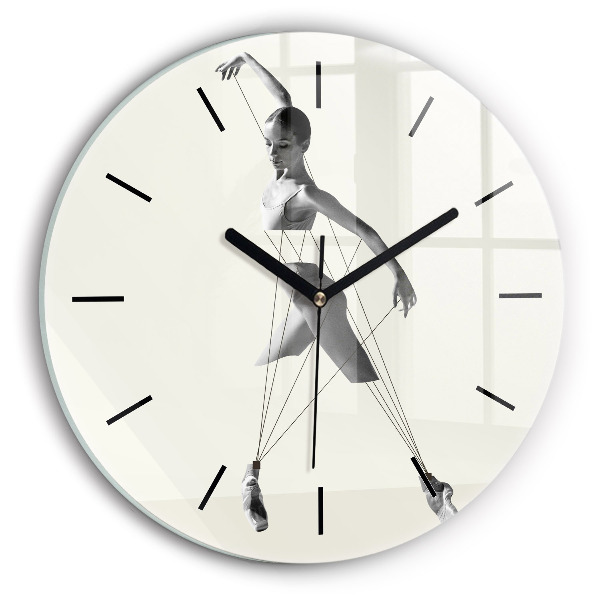 Orologio rotondo in vetro Ballerina astratta