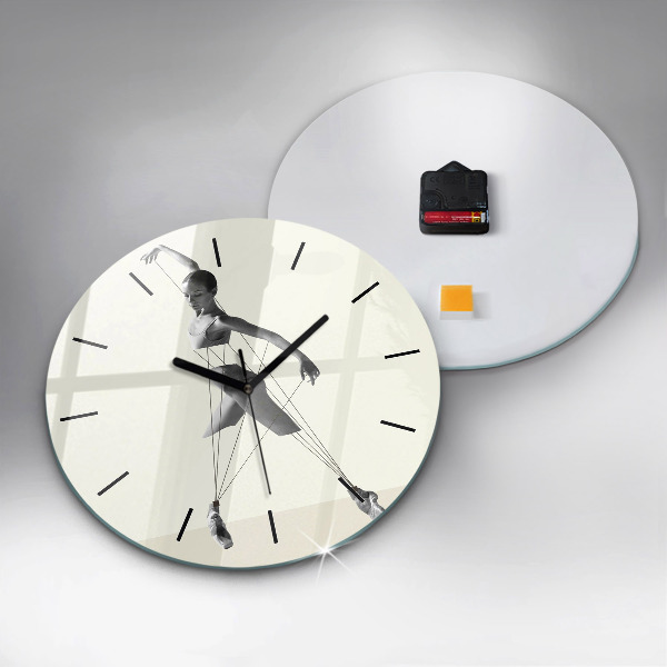 Orologio rotondo in vetro Ballerina astratta