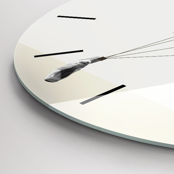 Orologio rotondo in vetro Ballerina astratta