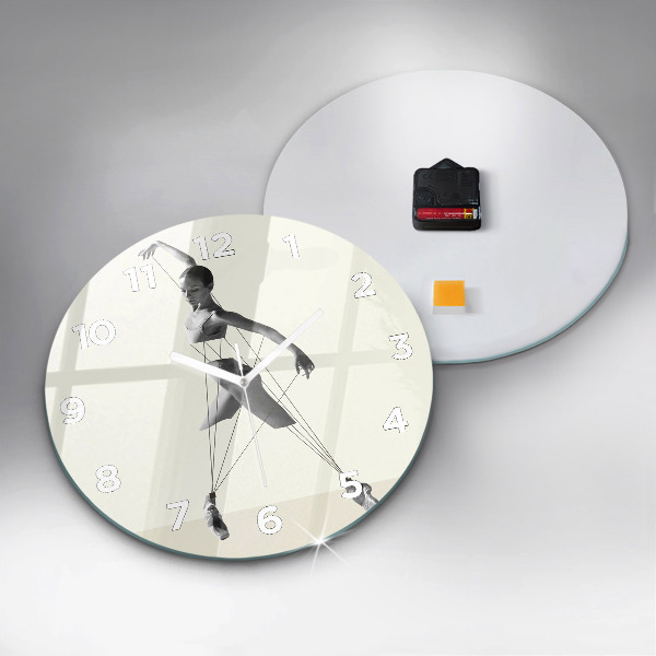 Orologio rotondo in vetro Ballerina astratta