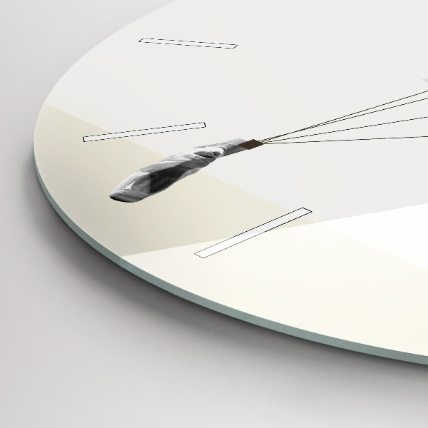 Orologio rotondo in vetro Ballerina astratta