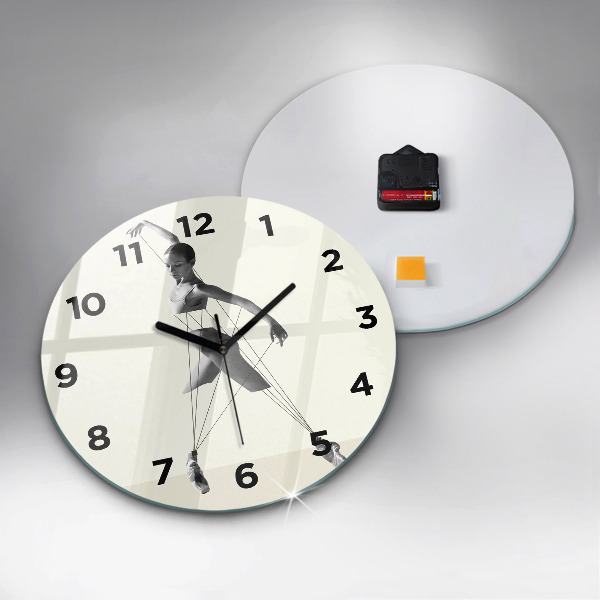 Orologio rotondo in vetro Ballerina astratta
