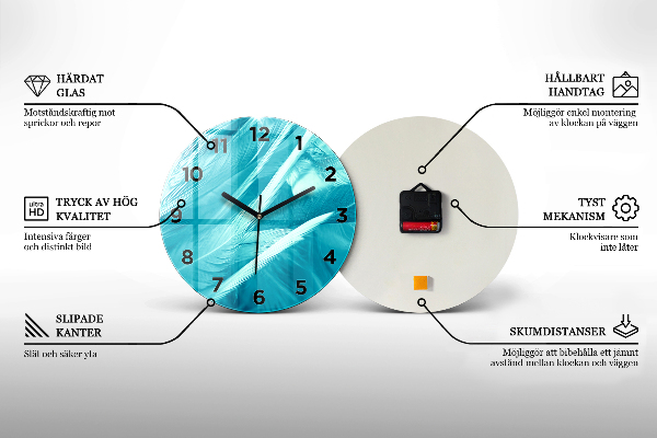 Orologio rotondo in vetro Donna con fiori