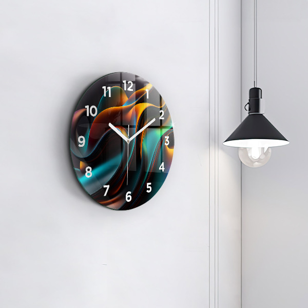 Orologio rotondo in vetro Onda futuristica