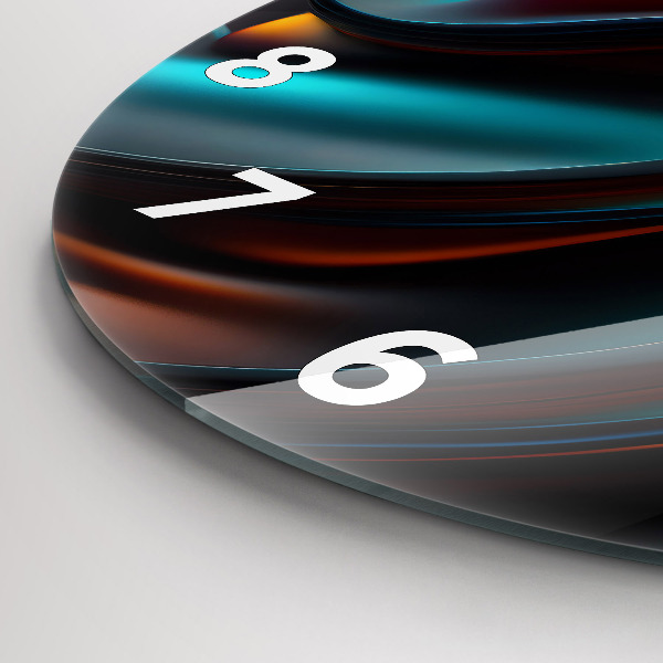 Orologio rotondo in vetro Onda futuristica
