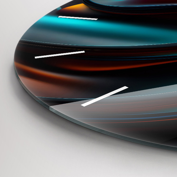 Orologio rotondo in vetro Onda futuristica