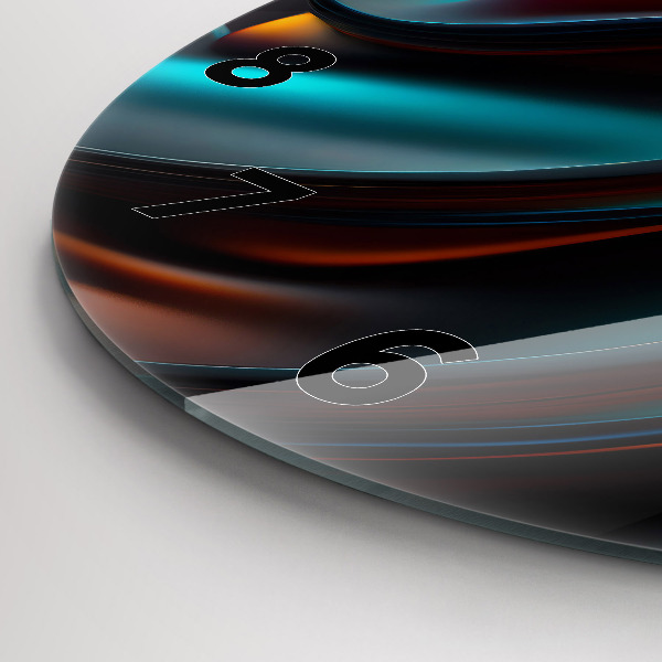 Orologio rotondo in vetro Onda futuristica