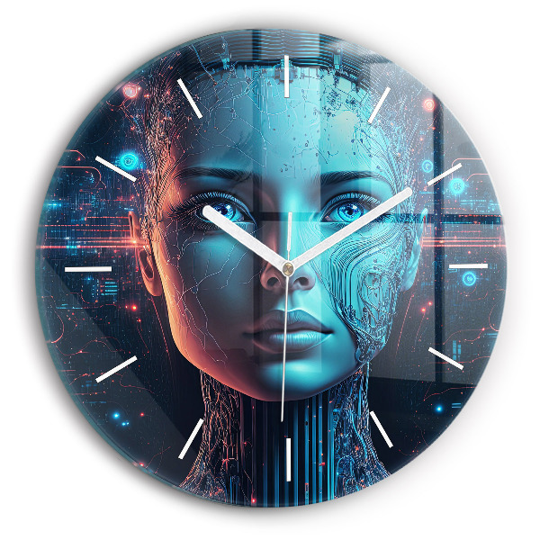 Orologio rotondo in vetro Intelligenza artificiale