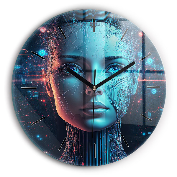 Orologio rotondo in vetro Intelligenza artificiale
