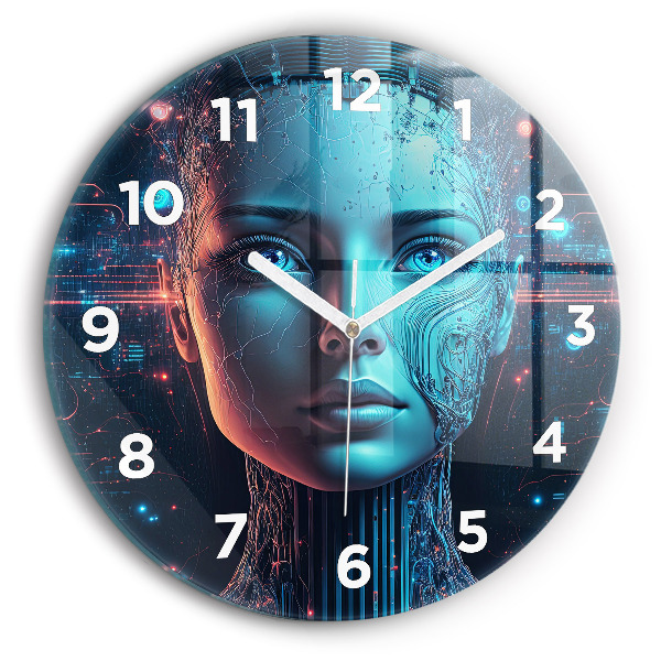 Orologio rotondo in vetro Intelligenza artificiale
