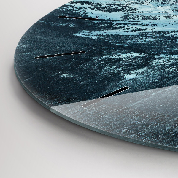 Orologio rotondo in vetro Catena montuosa in inverno