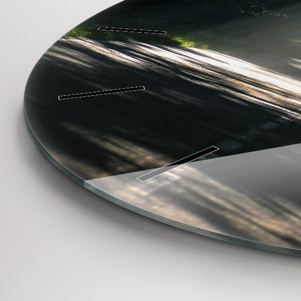 Orologio rotondo in vetro Strada forestale